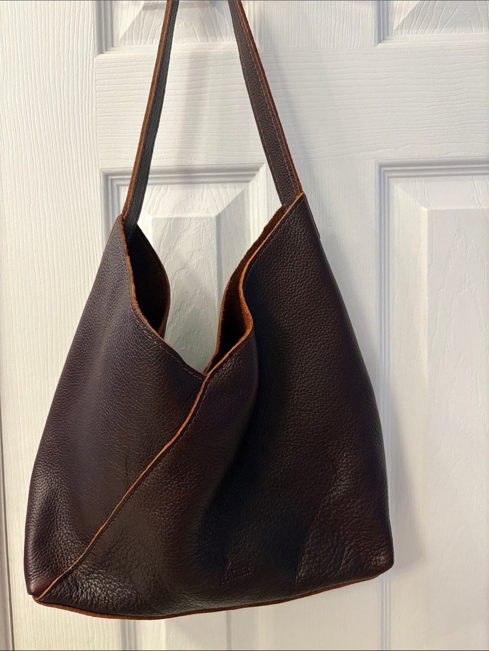 Portland BoHo Soft Leather Naomi Brown Shoulder Bag, Very good condition.